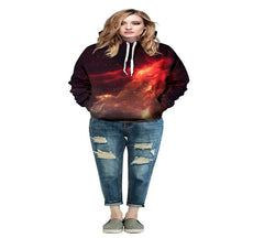 Couples Hoodies With Hood Interstellar 3D 2022 Printed Sweatshirt Women Men Casual Hooded Pullovers Streetwear