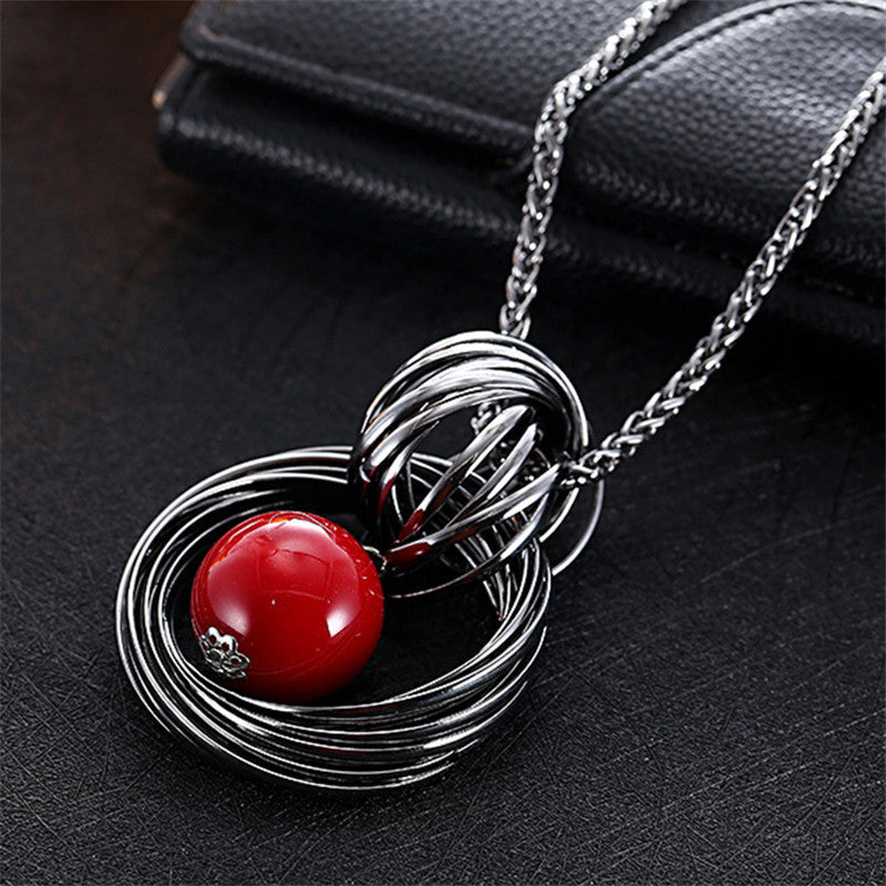 Fashion Alloy Plated Pendant 2022 Necklace Long Chain Sweater Necklaces For Women High Quality Necklaces & Pendants