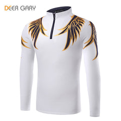 Fashion Design Men's Polo Shirts 2022 Printing Pattern Long-sleeved Polo Homme Stand Collar Slim POLO shirt