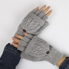 2 in 1 Fingerless Gloves & Mittens