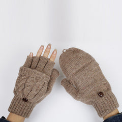 2 in 1 Fingerless Gloves & Mittens