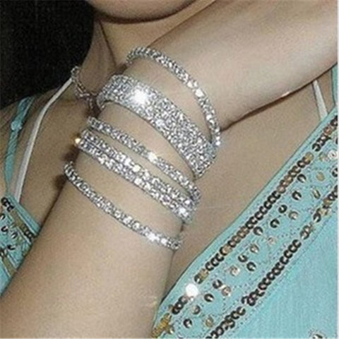 Hot Selling Elegant 2022 Full Drill Rhinestone Stretch Bracelet Fashion Jewelry Wholesale