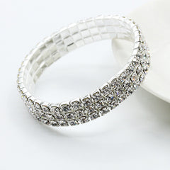 Hot Selling Elegant 2022 Full Drill Rhinestone Stretch Bracelet Fashion Jewelry Wholesale