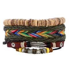 Hot Selling Handmade 2022 multi-layer leather bracelet New Fashion Woven bracelets Bracelets For Christmas Gifts New Year