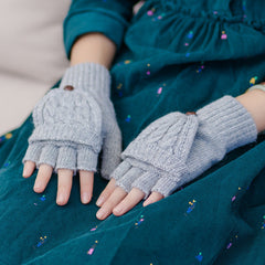 2 in 1 Fingerless Gloves & Mittens