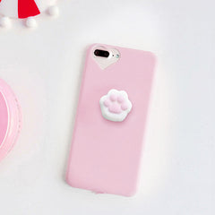 3D Cartoon Cute Squishy Cat Claw Case for iPhone 6 6S 7 Plus Fundas Funny Pressure Release Soft Squishi Squeeze Cats Phone Cases