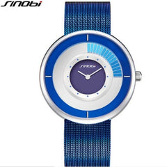 Sinobi Fashion Unique Rotating Luxury Ultra-Thin Steel Watch